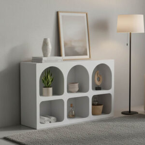 Buffet Emersi Argos The Classic with shelves mdf in white color 120x35x76cm