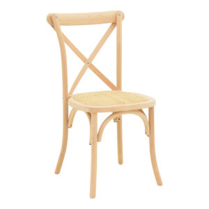 Dylon Argos The Classic stackable chair unpainted beech wood-rattan seat 48x52x89cm