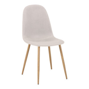 Dining chair Bella Argos The Classic light grey fabric and natural color metal leg 43.5x52x89cm
