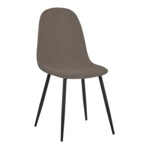 Dining chair Bella Argos The Classic velvet in grey-brown color and black metal leg 43.5x52x89cm