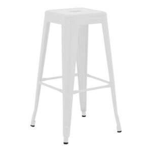 270 000053 Bar stool Utopia Argos The Classic metal white matte 42x42x76cm