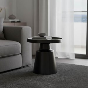 278 000029 Side table Ginoze Argos The Classic metal in black color D50x50.5cm