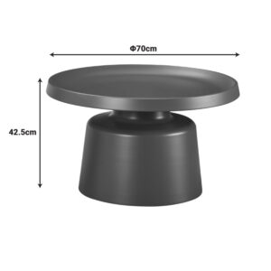 278 000035 3 Coffee table Ginoze Argos The Classic metal in brown color D70x42,5cm