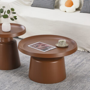 278 000035 Coffee table Ginoze Argos The Classic metal in brown color D70x42,5cm