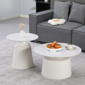 Coffee tables Dualis Argos The Classic set of 2 pieces metal-sintered stone in white marble