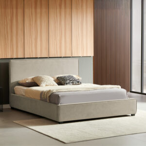 279 000012 1 Double bed BedkaArgos The Classic grey fabric with storage space 160x200cm