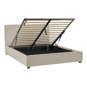 279 000012 3 Double bed BedkaArgos The Classic grey fabric with storage space 160x200cm