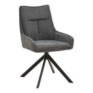 Armchair Konelian Argos The Classic dark grey farbric with black color metal leg 54x63x88cm