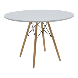 Julita Argos The Classic table MDF white and natural beech wood D120x73cm