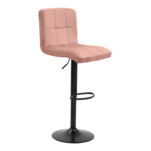 Bar stool Remina Argos The Classic height adjustable rotten apple velvet-black matt base 44x44x112cm