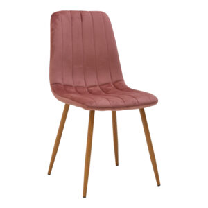 Noor chair Argos The Classic velvet rotten apple - legs in natural shade 44x53x86cm