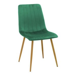 Noor chair Argos The Classic velvet green - legs in natural shade 44x53x86cm