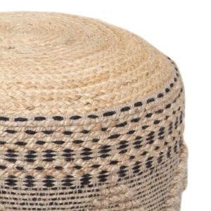 302 000044 1 Bangku Argos The Classic pouf-stool, jute-cotton in natural shade, F45x30cm