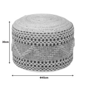 302 000044 2 Bangku Argos The Classic pouf-stool, jute-cotton in natural shade, F45x30cm