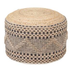 302 000044 Bangku Argos The Classic pouf-stool, jute-cotton in natural shade, F45x30cm