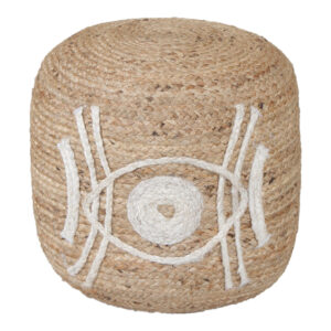 302 000047 Bono Argos The Classic jute pouf stool in natural shade F40x45cm