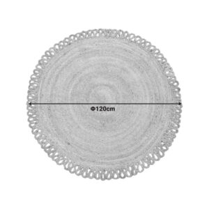 302 000052 1 Prejo Argos The Classic jute rug in natural shade D120x1cm