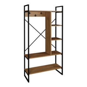 321 000120 1 Feranda Argos The Classic entance furniture with oak shelves and black metal frame 88x34x180cm