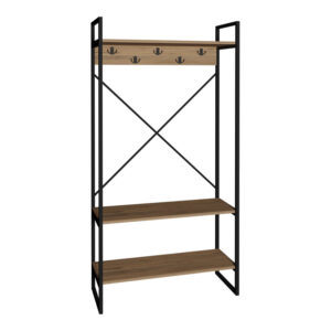 321 000121 1 Levento Argos The Classic entance furniture oak with black metal frame 88x34x180 cm