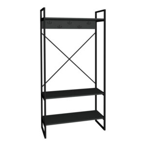321 000122 1 Levento Argos The Classic entance furniture anthracite with black metal frame 88x34x180cm