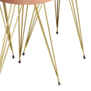 321 000129 3 Side tables Wakmi Argos The Classic 3 pieces set natural-gold metal leg
