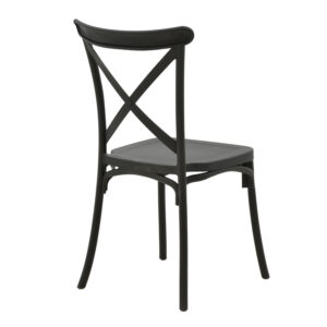 326 000024 2 Stackable Crossie chair Argos The Classic pp in dark grey shade 38x46.5x82cm