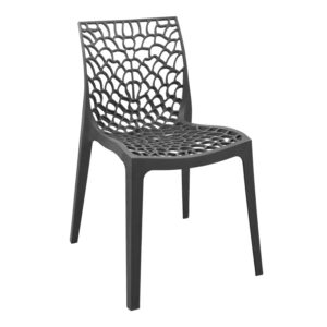Hush stackable  Argos The Classic pp chair in dark grey color 41x53x80.5cm