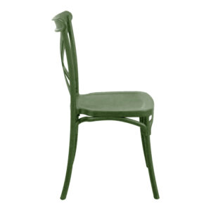 326 000046 2 Stackable Crossie chair Argos The Classic pp in dark green shade 38x46.5x82cm