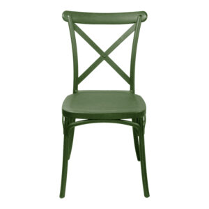 326 000046 3 Stackable Crossie chair Argos The Classic pp in dark green shade 38x46.5x82cm