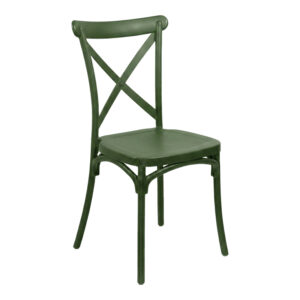 Stackable Crossie chair Argos The Classic pp in dark green shade 38x46.5x82cm