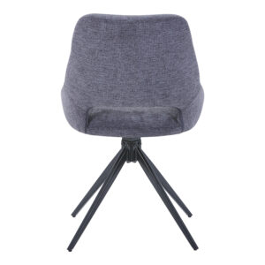 327 000032 3 Luciano I Argos The Classic swivel chair in anthracite fabric-metal leg black 52.5x54x85cm