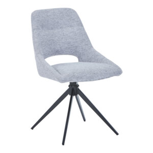 Luciano I Argos The Classic swivel chair in grey fabric-metal leg black 52.5x54x85cm