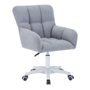 Givole Argos The Classic office chair in grey teddy fabric 55x50x76-86cm