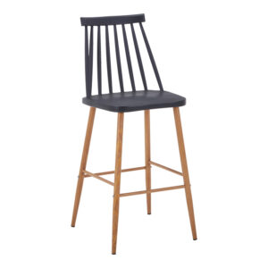 Bar stool Aurora I Argos The Classic pp in black shade - natural metal leg 42x47x99cm