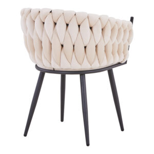 327 000053 2 Vivian-Stoyen Argos The Classic dining table 5 pcs beige velvet - white marble Φ120x75cm