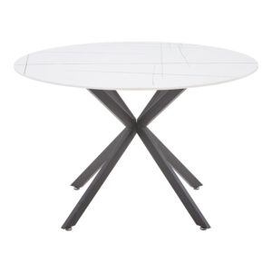 327 000057 1 Dining table Karg-Stoyen Argos The Classic 5 pcs white fabric - white-black marble Φ120x75cm