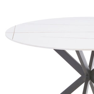 327 000057 2 Dining table Karg-Stoyen Argos The Classic 5 pcs white fabric - white-black marble Φ120x75cm