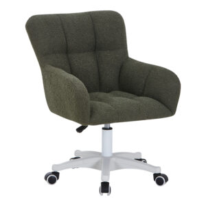 Givole Argos The Classic office chair in olive green boucle fabric 55x55x75-84cm