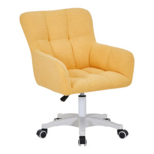 Givole Argos The Classic office chair in yelow boucle fabric 55x55x75-84cm