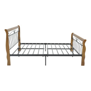 330 000022 2 Double bed Verpen Argos The Classic ξύλο σε καρυδί απόχρωση-black metal 150x200cm