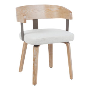 Armchair Anesy Argos The Classic metal-wood and fabric in beige color 53.5x51x72cm