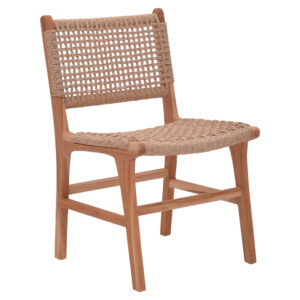 Sponze chair Argos The Classic teak wood skeleton and pe rope in natural color 50x58.5x85cm