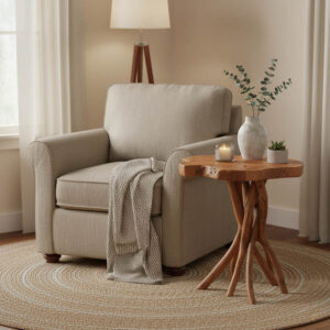 Side table Ceniole Argos The Classic teak wood in natural shade 44x42x40cm