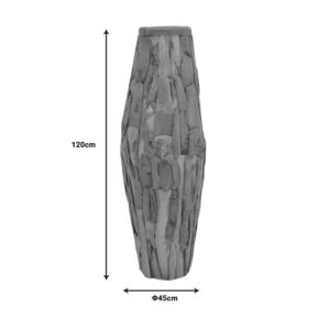 338 000010 3 Decorative vase Erosian Argos The Classic teak wood in natural shade D45x120cm