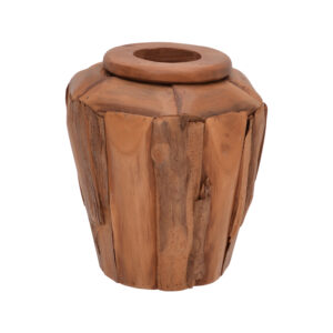 Decorative vase Archean Argos The Classic teak wood in natural shade D30x30cm