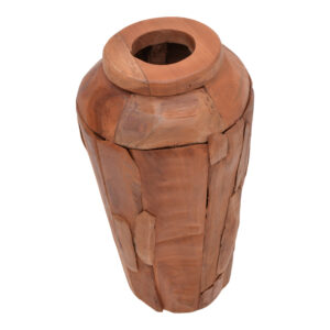 338 000016 1 Decorative vase Archean Argos The Classic teak wood in natural color D30x80cm