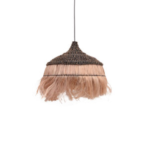 Ceiling lamp Arupade Argos The Classic abaca wood in natural-black color D50x50cm