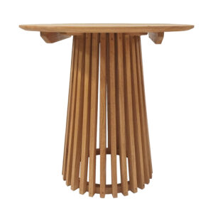 343 000020 1 Kenda Argos The Classic mindi wood table in natural shade D80x75cm