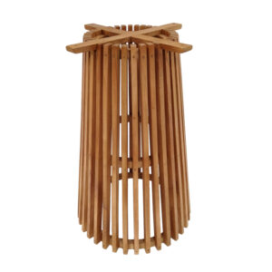 Indoor use bar table base Galy Argos The Classic mindi wood in natural shade D60x90cm