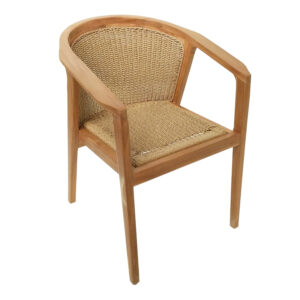 Granny armchair Argos The Classic teak wood and synthetic rope in natural color 60x60x82cm